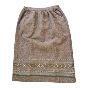 Vintage 80s women’s tweed maxi skirt size 10 Union made In USA